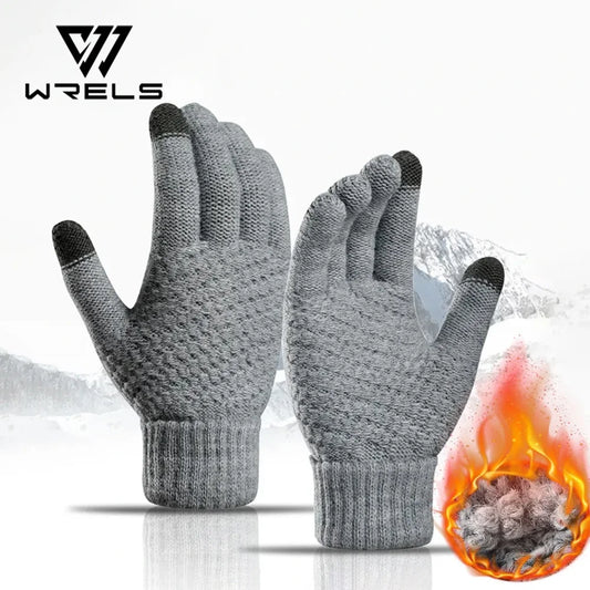 Guantes cálidos de invierno para pantalla táctil para hombre y mujer, manoplas de punto clásicas elásticas, guantes de…