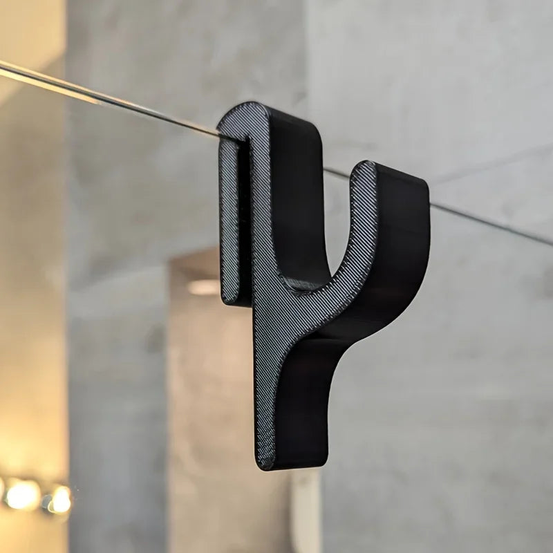 Gancho de toalla para puerta de ducha 3D, para puertas de vidrio de 8mm, colgador de baño para ropa, toalla, albornoces…