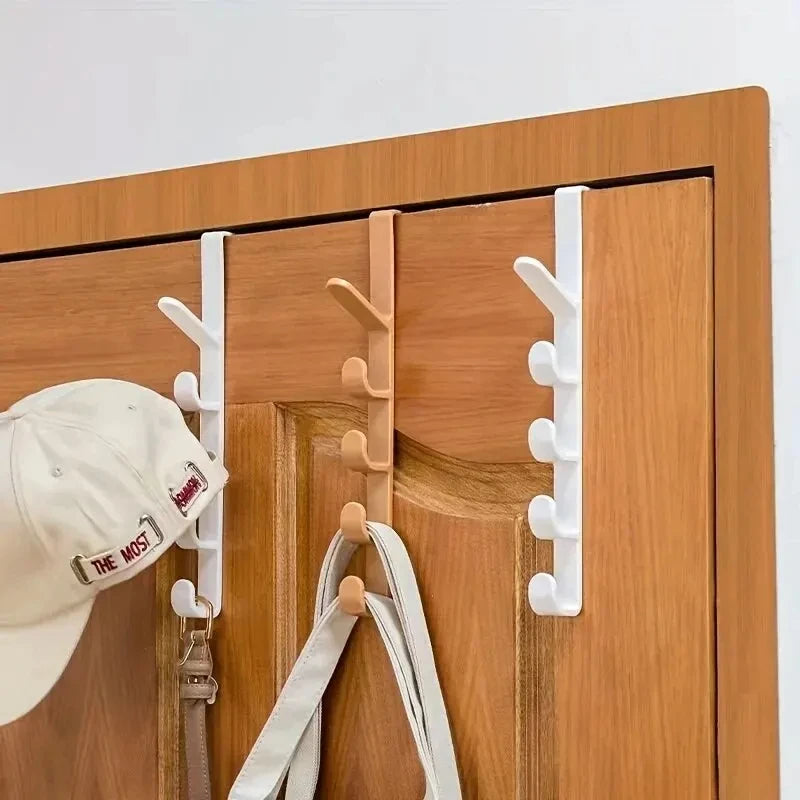Colgador de puerta para dormitorio, estante para colgar ropa sobre la puerta, ganchos de organización de almacenamiento…