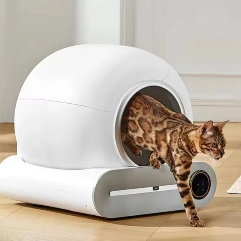 Caja de arena inteligente para gatos, completamente automática, gran capacidad, semicerrada, inodoro inteligente para g…