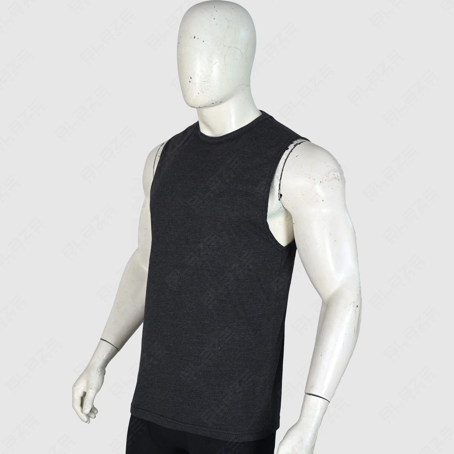 Blaze Fight Wear High Quality Heavyweight Muscle Gym Vest Custom Black Cropped Boxy Fit Sleeveless Tank Top Breathable Men's