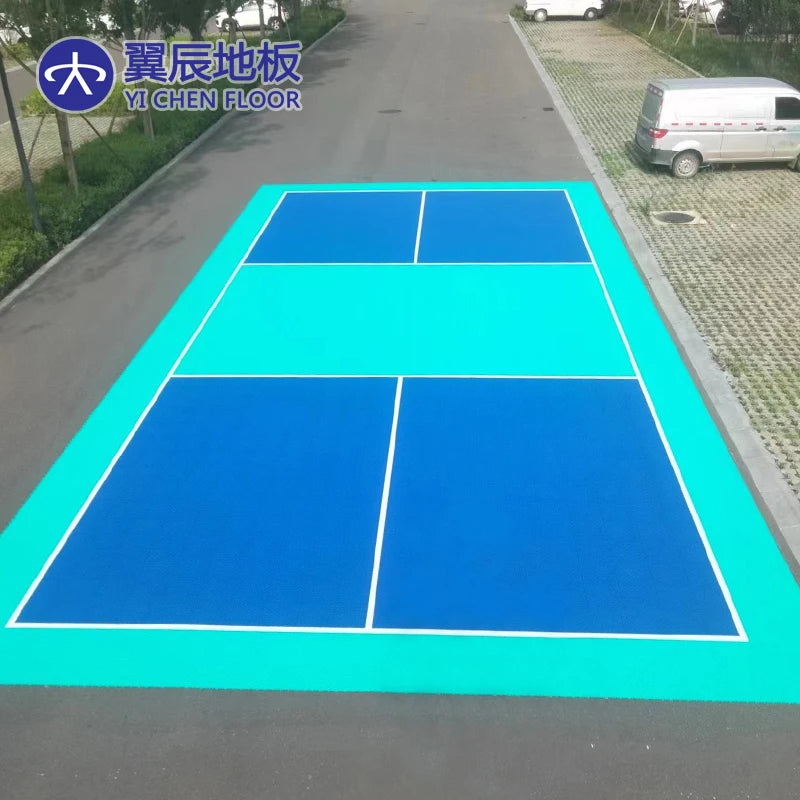 Indoor/Outdoor Pickleball Court Flooring-Plastic Interlocking Floor Tiles Waterproof & Anti-Slip