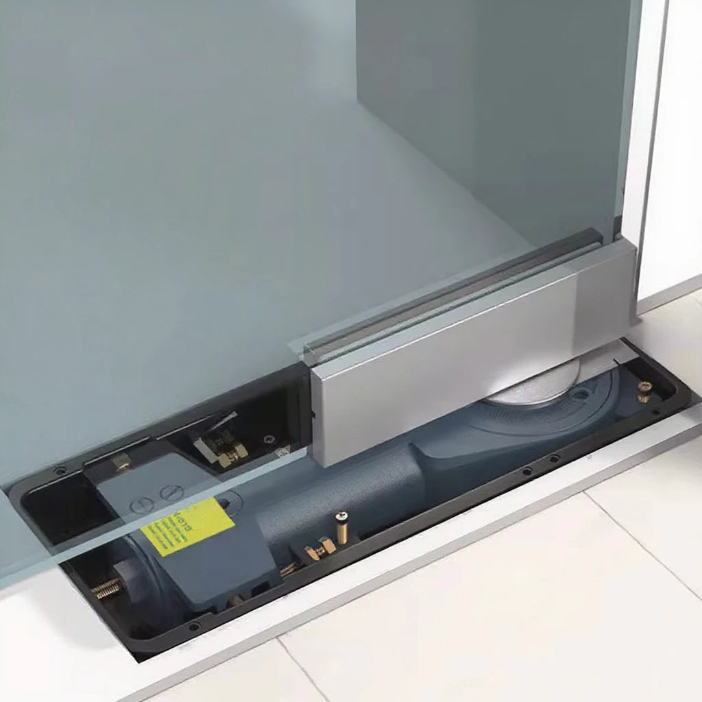 Modern Design Hydraulic Glass Door Closer Self-Closing Speedy Medium Floor Spring Hinge Manufacturing Combo YMC FLS-107 110kg