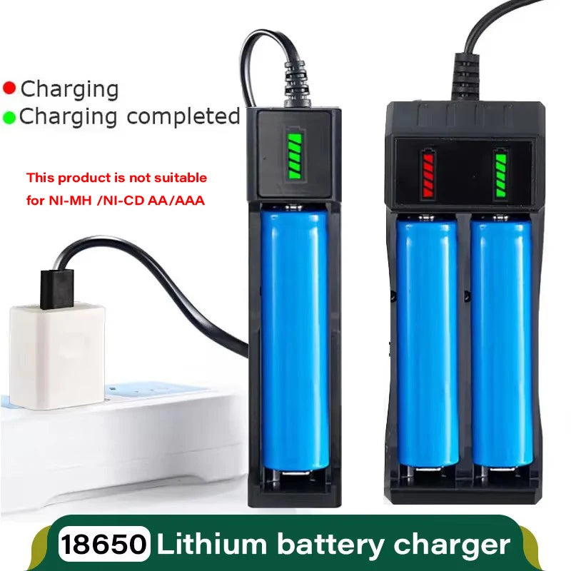 Cargador de batería 18650, 1/2/4 ranuras, carga Dual 18650, batería de litio recargable de 3,7 V, cargador USB para 163…