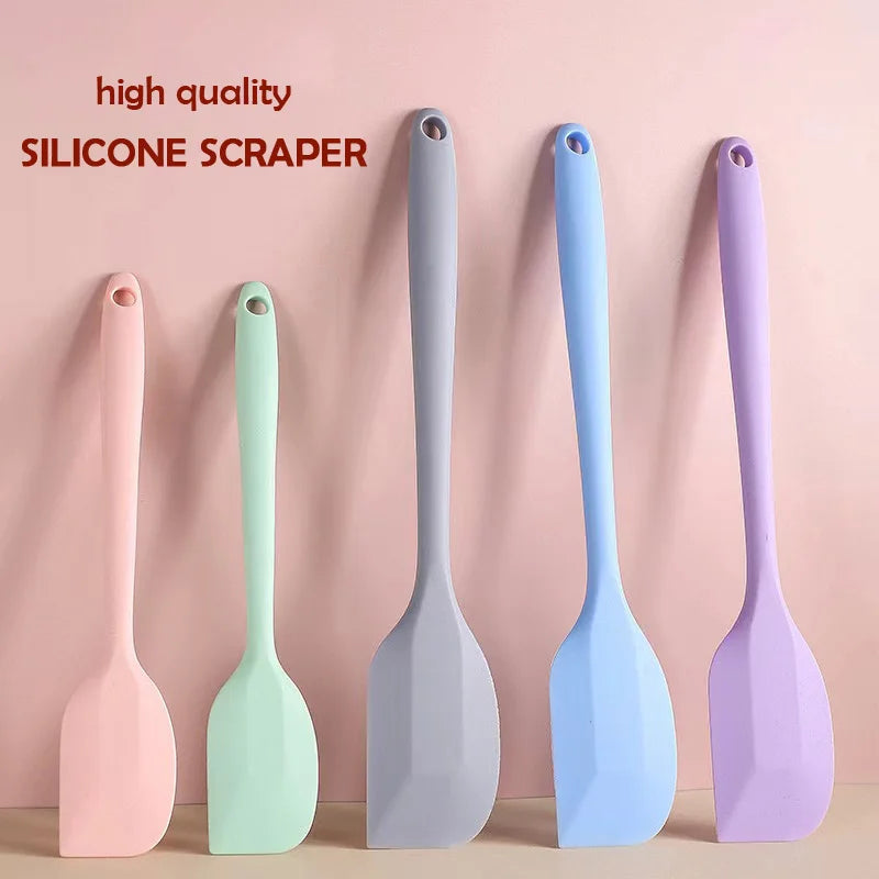 Espátula de crema de silicona antiadherente, herramientas de cocina resistentes al calor para hornear pasteles DIY