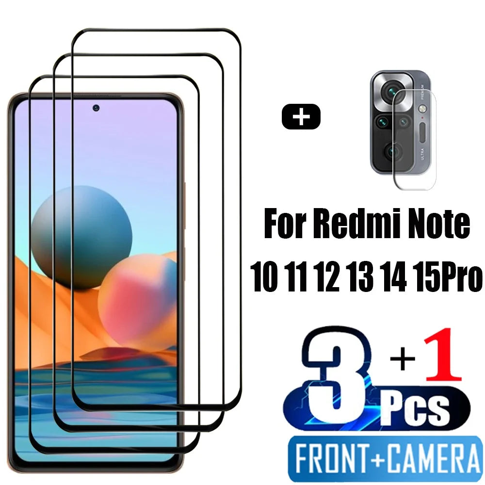 Frontal Vidrio Templado Para Xiaomi Redmi Note 15 14 10 11 12 13 Pro 5G Protectores de Pantalla Redmi Note 12S 11S 10S…