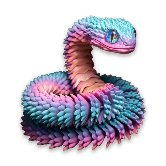 Novedad 2026: Serpiente Impresa en 3D, Estatua Realista de Serpiente con Articulaciones Móviles, Juguete Antiestrés, Si…