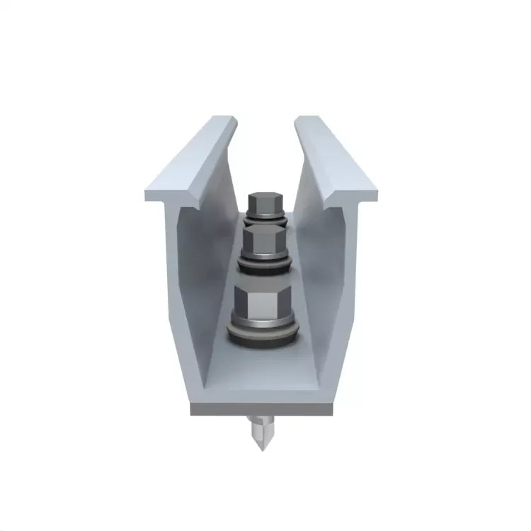Wholesale QK Brand PV Anodized Stainless Steel Profile Solar Rail Panel Mounting Mini Rails Kits Model QK-03 Tile Rooftop Wind