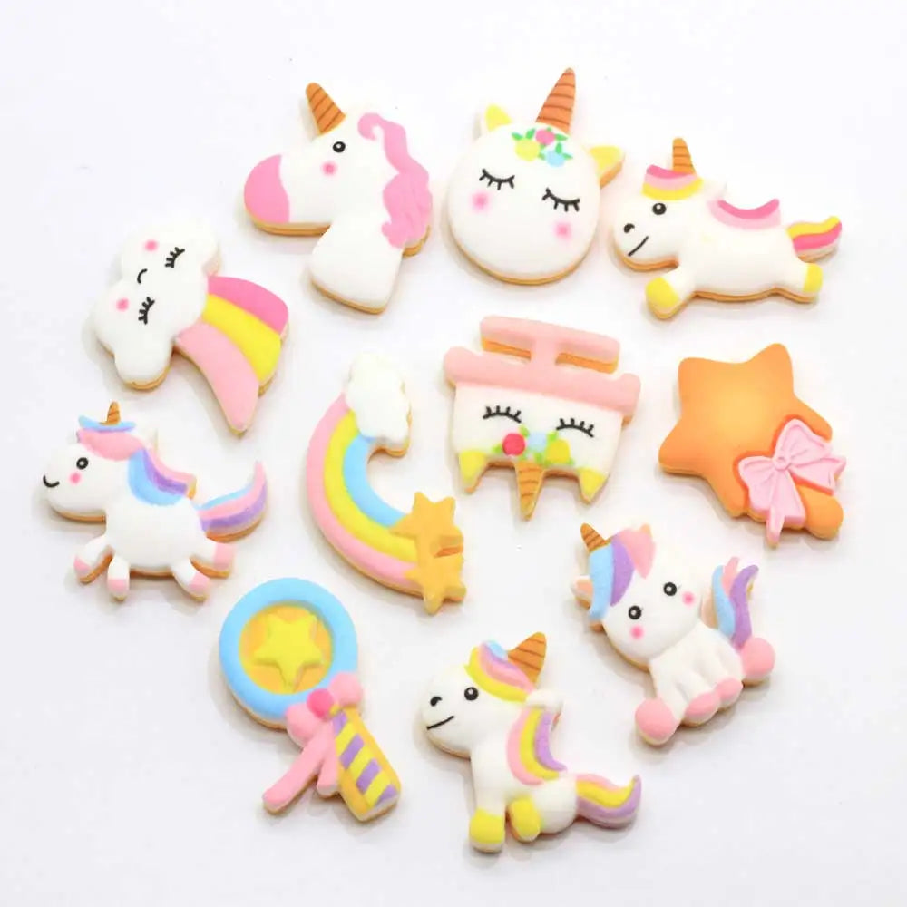Cute Unicorn Flat Back Resin Beads for Necklace Making Jewelry Making Phone Cases Decoration
