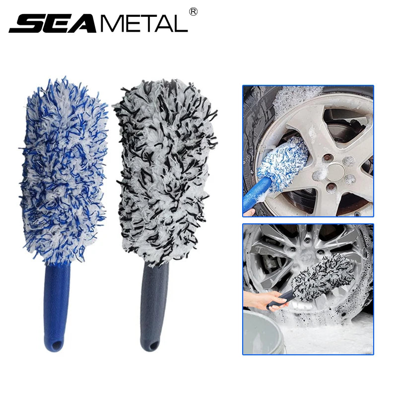 SEAMETAL cepillo de limpieza de llanta de coche, herramienta de lavado de cubo de rueda de coche, cuidado de detalles d…