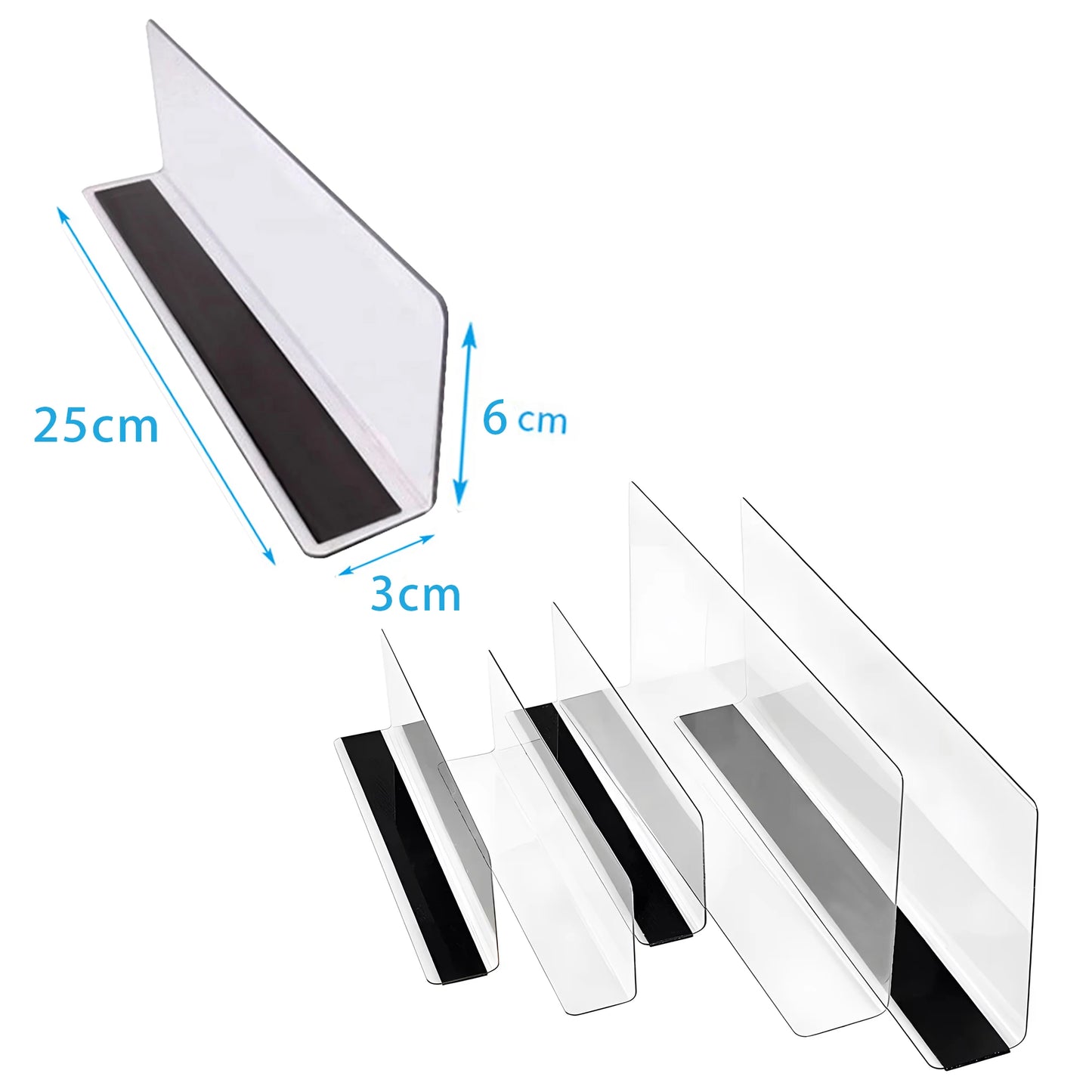 Clear Acrylic Shelf Dividers Wholesale Direct Sales Clear PVC Wire Shelf Dividers
