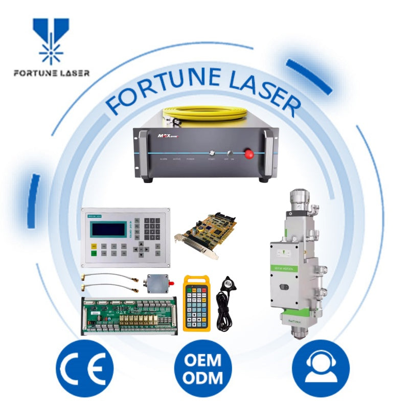 Laser Cutting Machine Parts Complete Set MAX 3000W 6000W Fiber Laser Source Raytools Laser Cutting Head Control System
