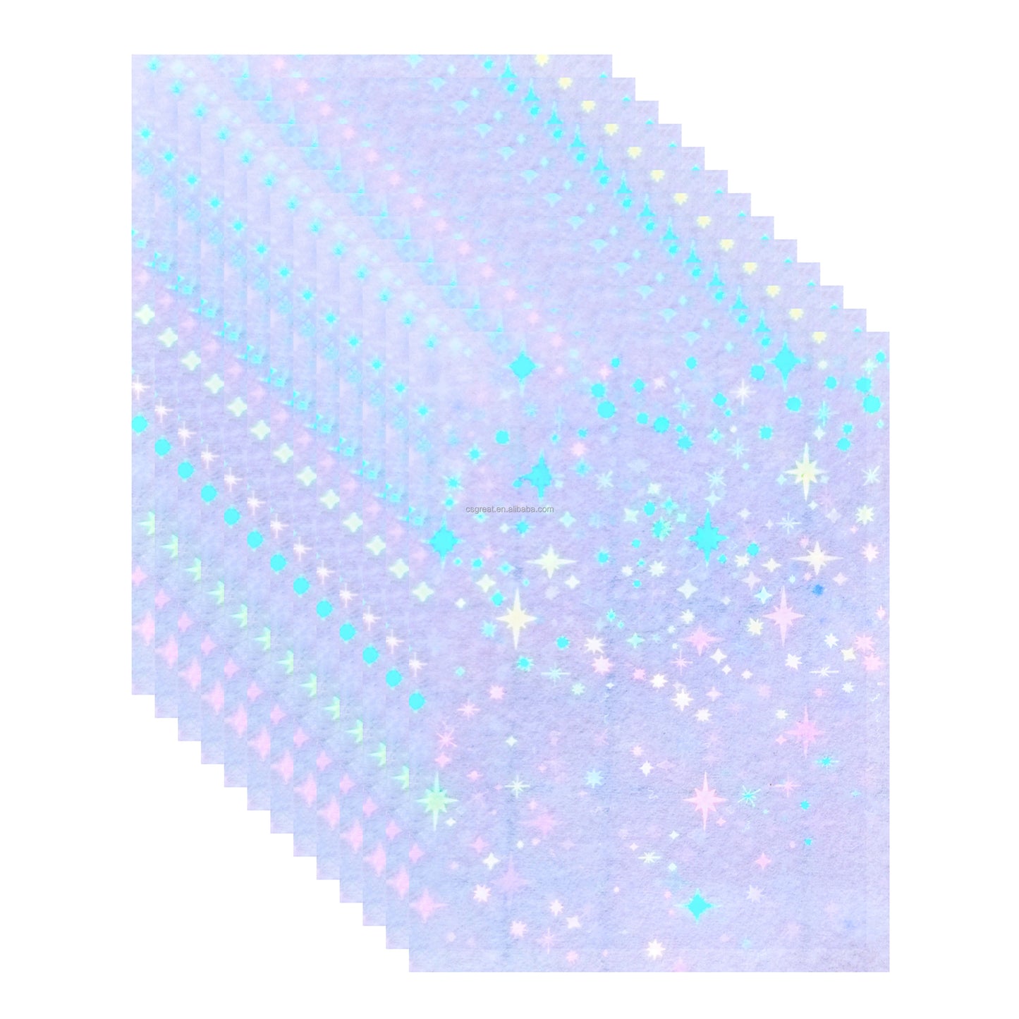 UV Resistant Star Heart Overlay Transparent Pattern Holographic Cold Laminate Roll Adhesive Waterproof PET BOPP Film for Design