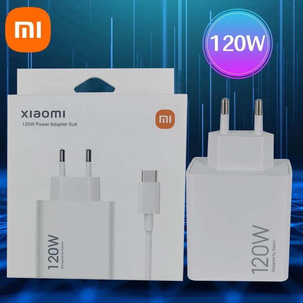Cargador Original de 120W con Carga Turbo Rápida, Adaptador Hypercharge EU/US para Xiaomi Redmi Note 11 12 13 Pro Plus…