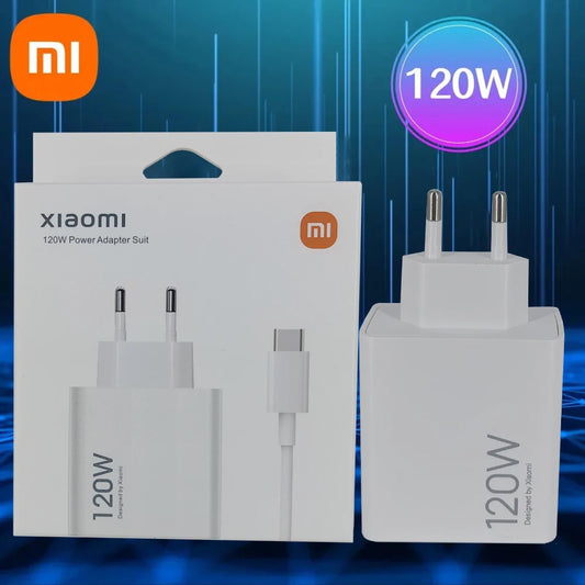 Cargador Original de 120W con Carga Turbo Rápida, Adaptador Hypercharge EU/US para Xiaomi Redmi Note 11 12 13 Pro Plus…