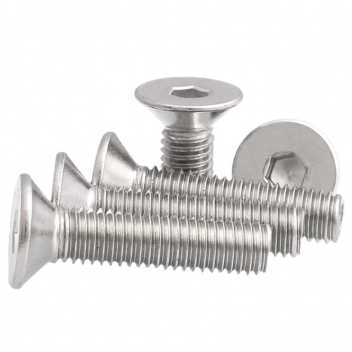 SDPSI DCT M10 M12 304 Stainless Steel DIN7991 Hex Socket Head Flat Countersunk Allen Bolt Screw Anti-Rust Plain Finish