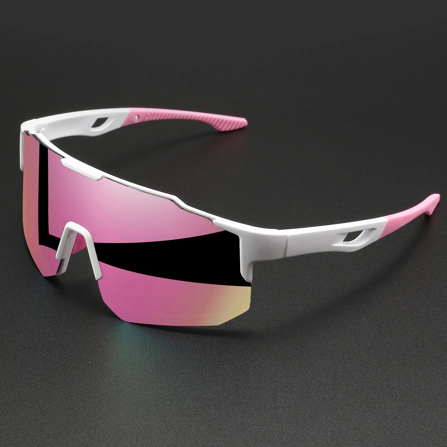 Gafas de sol deportivas coloridas de gran tamaño: diseño envolvente, ajuste cómodo unisex UV400 para ciclismo, senderis…