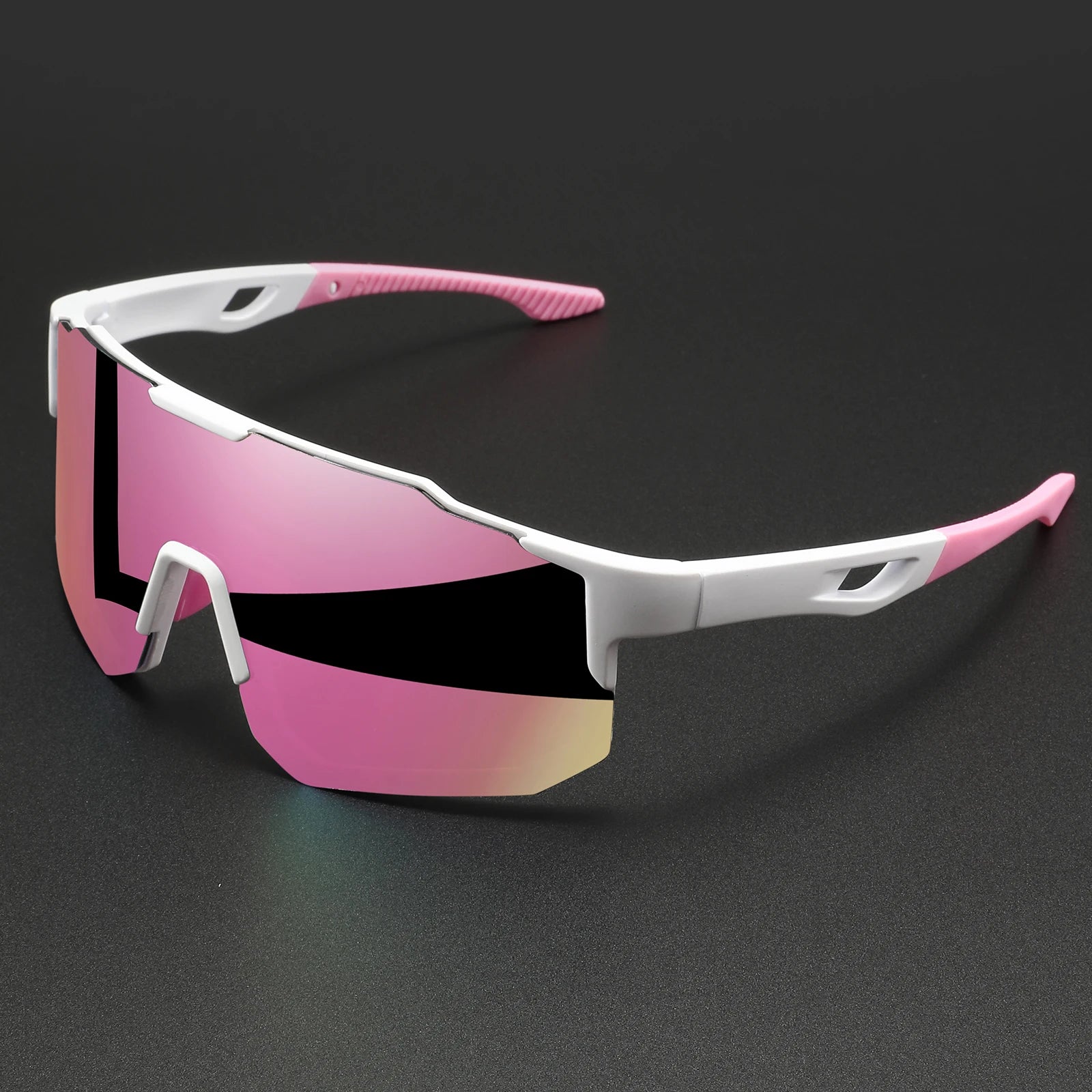 Gafas de sol deportivas coloridas de gran tamaño: diseño envolvente, ajuste cómodo unisex UV400 para ciclismo, senderis…