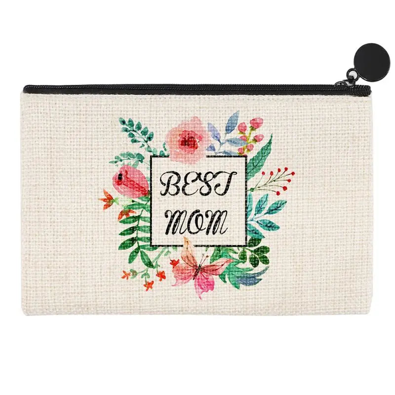 Factory Wholesale Premium Eco-Friendly Ladies Sublimation Zipper Large Capacity Cosmetic Makeup Bags
