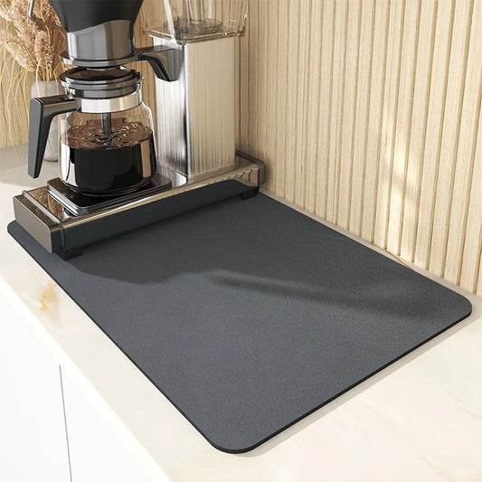 Alfombrilla absorbente antideslizante para secado de platos y café, alfombrilla grande superabsorbente para cocina, sec…