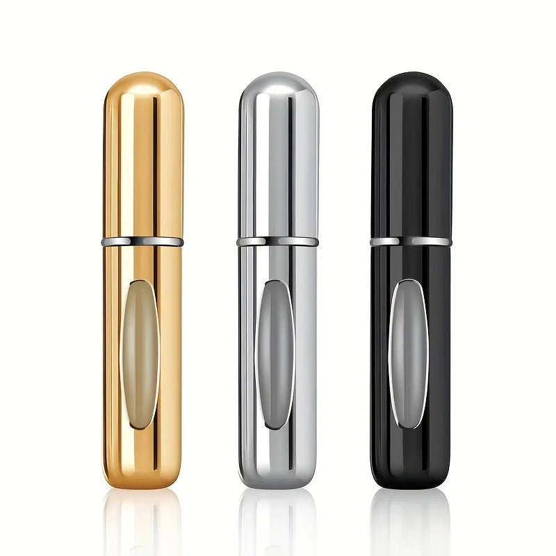 Mini atomizador de perfume recargable de aluminio, atomizador de perfume de viaje de 5 ml, dispensador de perfume portá…