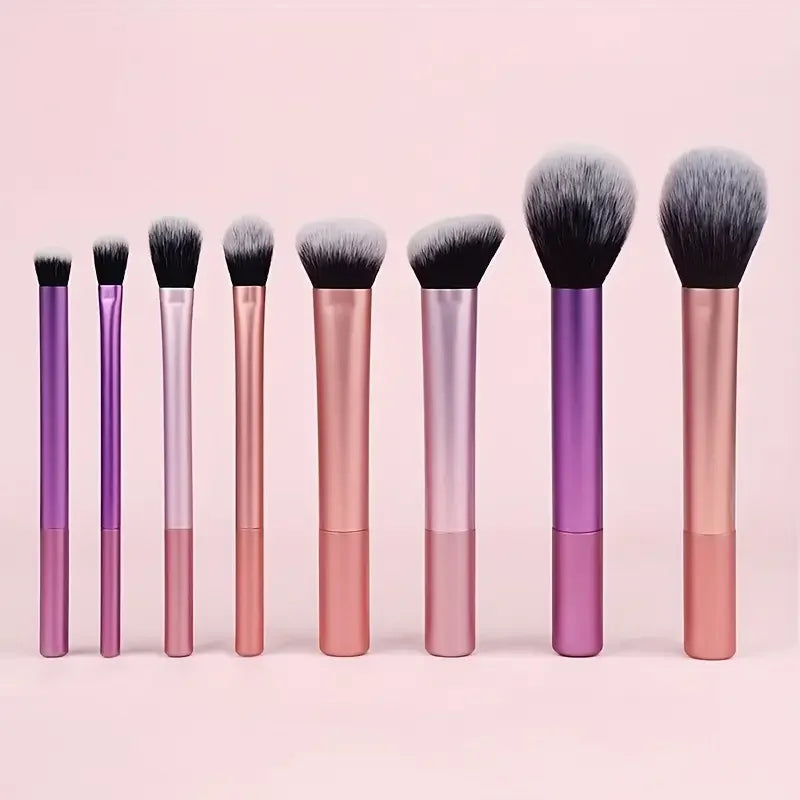 Kit de brochas de maquillaje, 8 Uds., pelo sintético suave, brochas de maquillaje, base, colorete, sombra de ojos, herr…