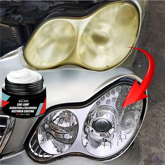 Kit de pulido para restauración de faros de coche, eliminador de arañazos y limpiador de oxidación, pasta reparadora pa…