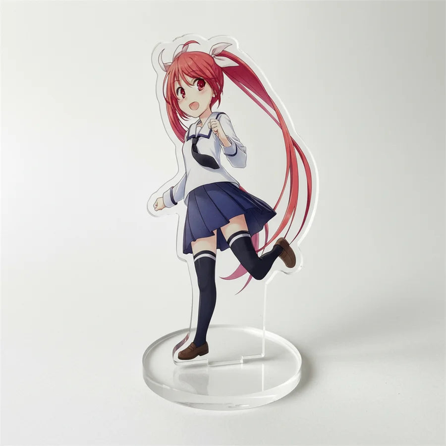 UV Printed Transparent Hologram Quicksand Clear Acrylic Keychain Phone Hodel Anime Custom Rainbow Acrylic Standee