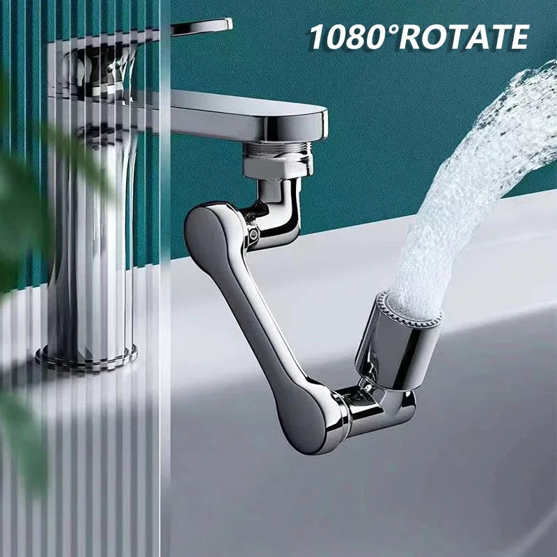 1080 ° Cabezal de rociador de extensión giratoria, 2 modos de pulverización, grifo de baño Universal, adaptador de exte…
