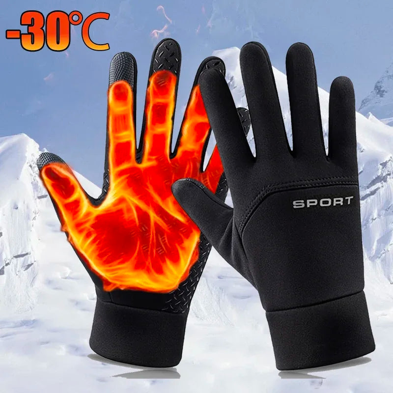 Guantes cálidos de invierno para hombre y mujer, guantes de ciclismo a prueba de viento y frío con pantalla táctil, par…