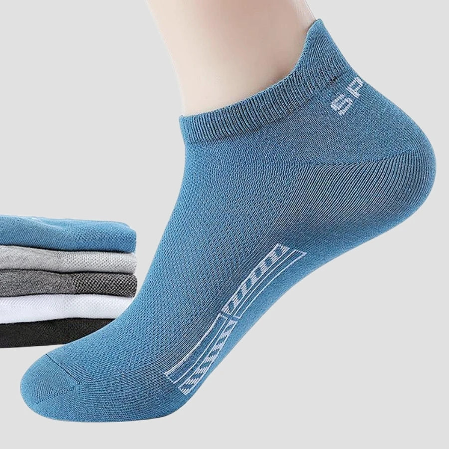5 pares de calcetines tobilleros de alta calidad para hombre, calcetines deportivos de algodón transpirables, calcetine…