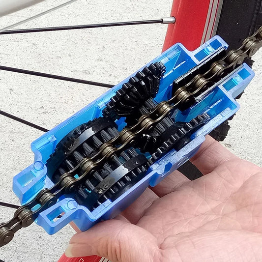 Limpiador de cadena de bicicleta portátil, cepillos para bicicleta, herramienta de lavado, Kit de limpieza de ciclismo…