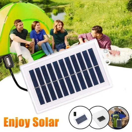 Cargador Solar portátil, salida USB para uso en exteriores, para viajes y Camping, linterna, carga de ventilador, 1/2 U…