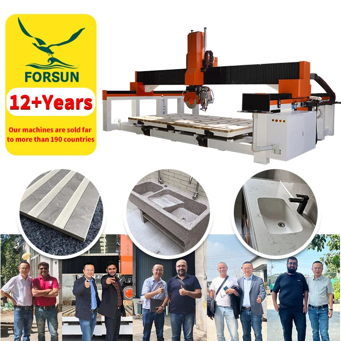 33% Discount Circular cutting machine marble stone cutting Porcelain Tile Slabs Water Jet Cutter 5 axis bridge cutting machine