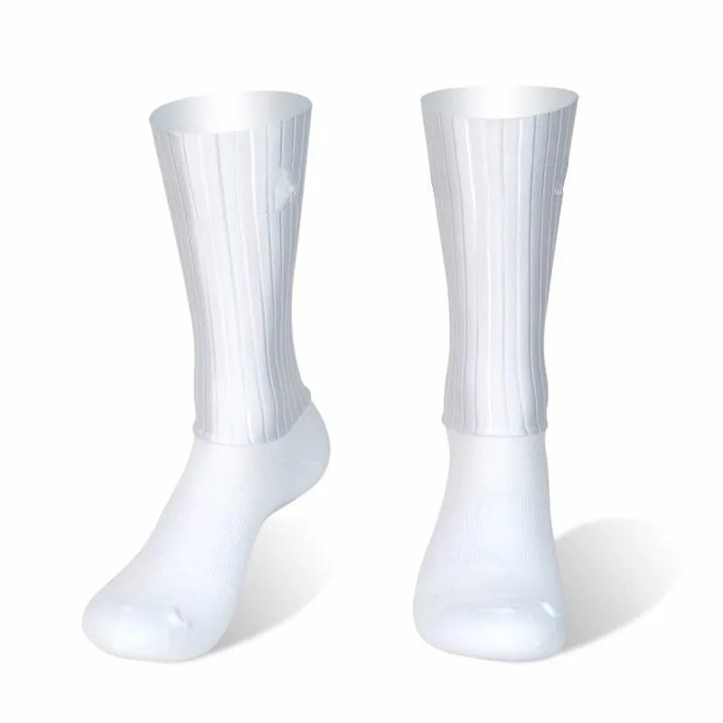 Calcetines de Ciclismo Aero Antideslizantes de Silicona Whiteline para Verano 2026, Calcetines Deportivos para Biciclet…