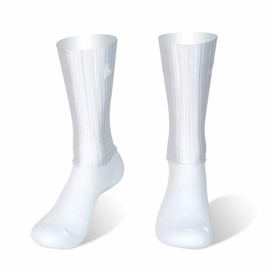 Calcetines de Ciclismo Aero Antideslizantes de Silicona Whiteline para Verano 2026, Calcetines Deportivos para Biciclet…