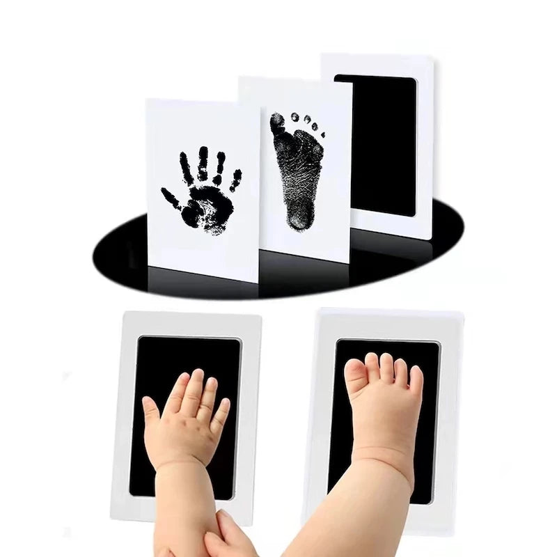Kit de huellas y manos DIY para bebé recién nacido, almohadillas de tinta, marco de fotos, accesorios de recuerdo para…