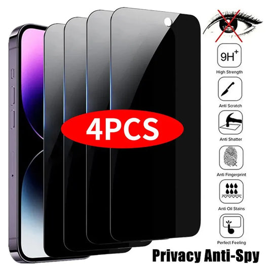 Protector de pantalla de privacidad para iPhone, vidrio templado antiespía para iPhone 14 Pro Max, 16 Pro, 13, 15, 12,…