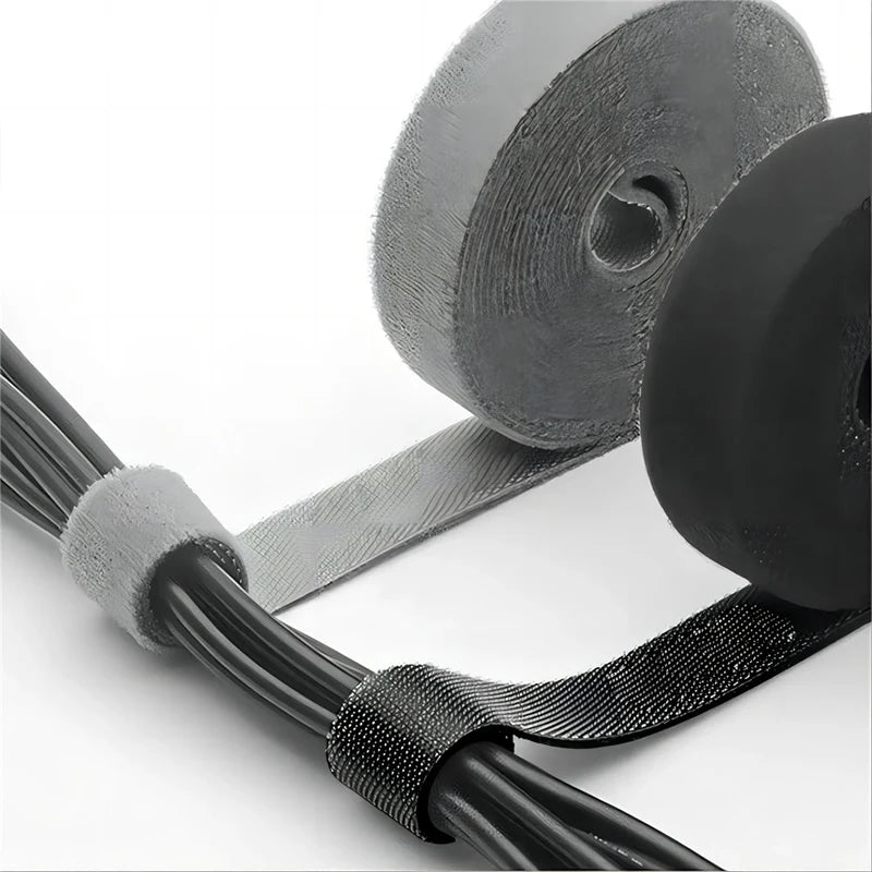 Organizador de cables con gancho y bucle de 5M, bridas para cables, enrollador de cables, Protector de gestión de Cable…