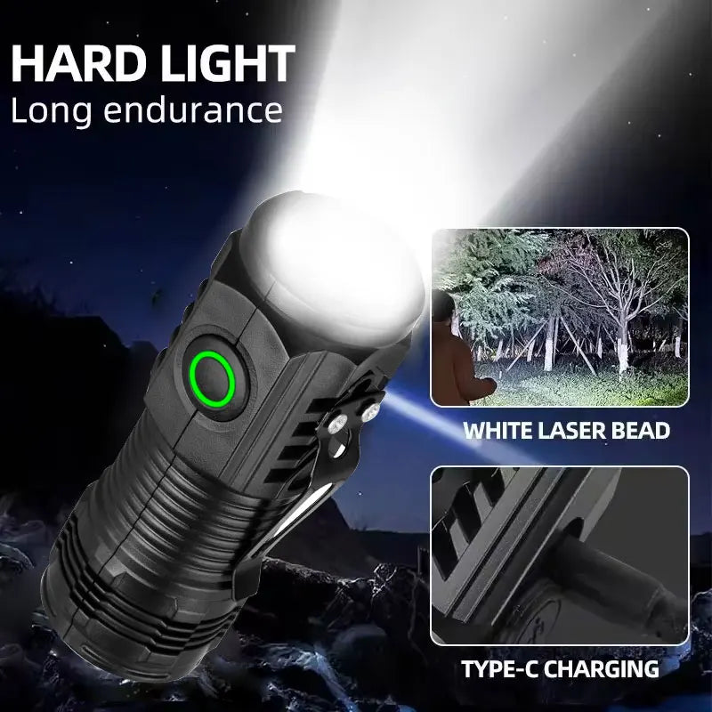 Nueva linterna Ultra potente, Mini linterna táctica LED de 3 núcleos, linterna LED recargable de alta potencia, lámpara…