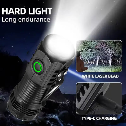 Nueva linterna Ultra potente, Mini linterna táctica LED de 3 núcleos, linterna LED recargable de alta potencia, lámpara…