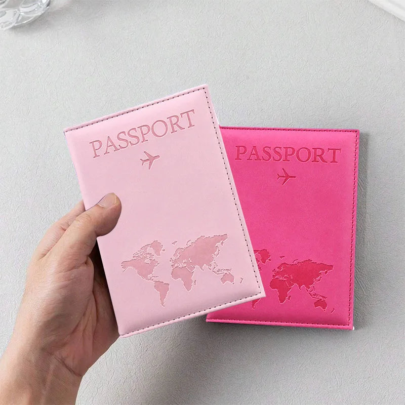 Funda de pasaporte de cuero PU para hombres y mujeres, organizador, tarjetero protector, fundas para documentos de iden…
