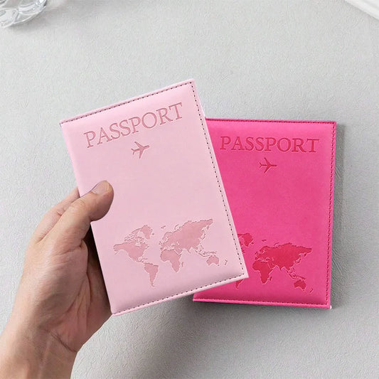 Funda de pasaporte de cuero PU para hombres y mujeres, organizador, tarjetero protector, fundas para documentos de iden…
