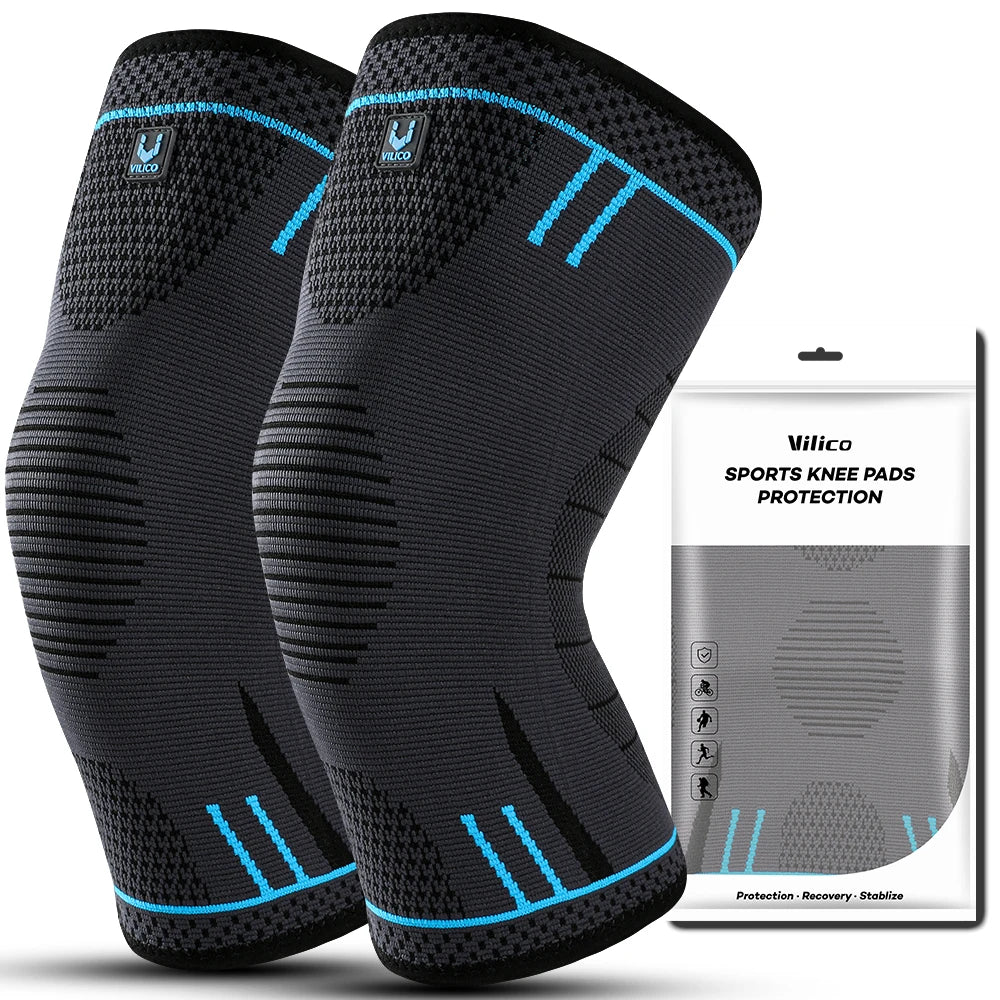 Rodilleras de compresión de 1 piezas, rodilleras elásticas y transpirables, Protector deportivo para gimnasio, balonces…