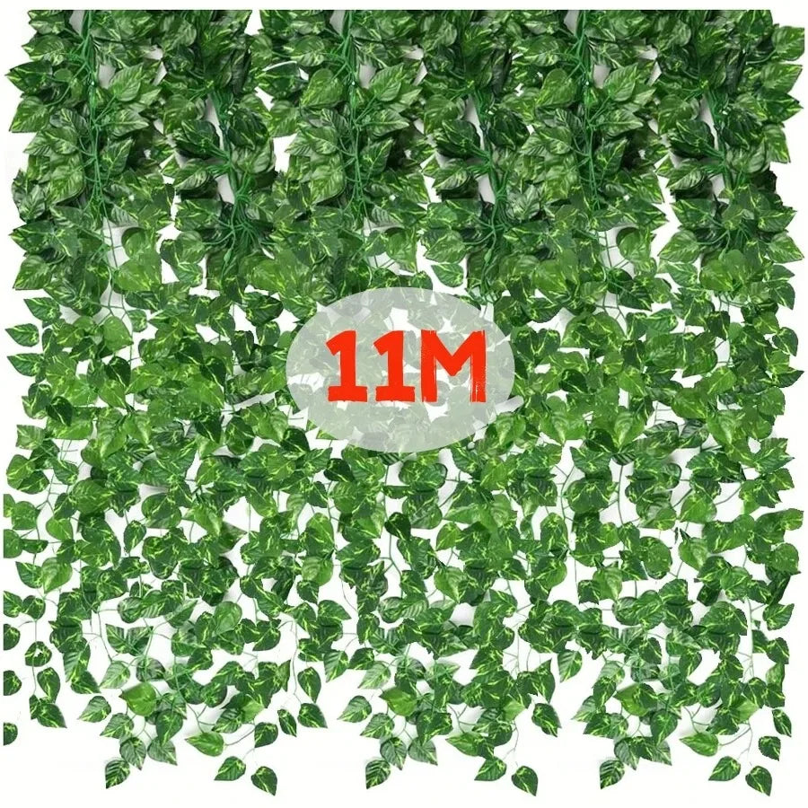 Guirnalda de Hojas de Hiedra Artificial de 4/10 Metros, Planta Artificial Colgante, Enredadera Artificial para Decoraci…
