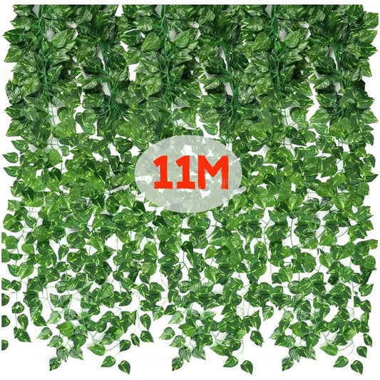 Guirnalda de Hojas de Hiedra Artificial de 4/10 Metros, Planta Artificial Colgante, Enredadera Artificial para Decoraci…