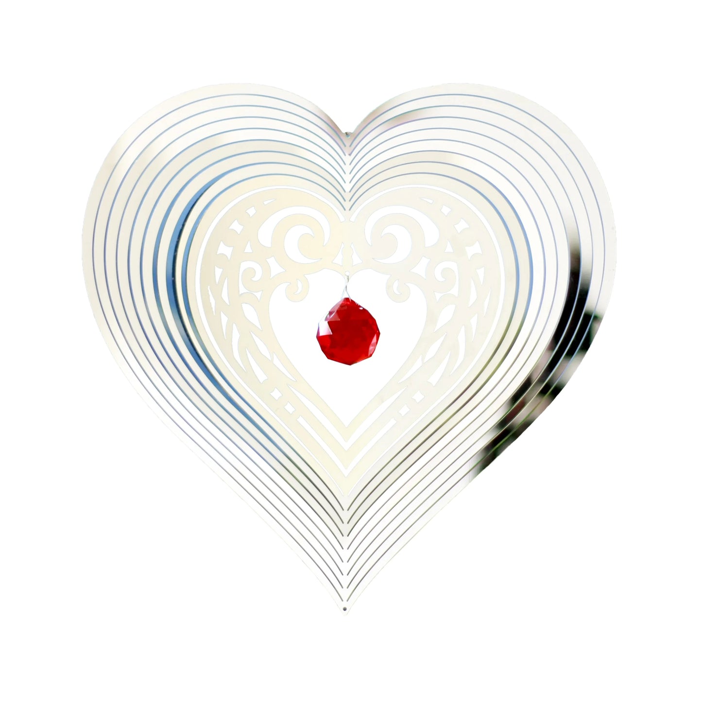 Supplier Heart Shaped Wind Spinners Crystal Pendant Garden Ornaments