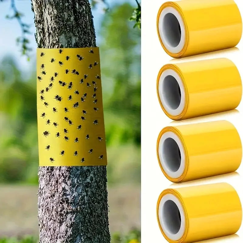 1 rollo de cinta adhesiva de doble cara para barrera de insectos, eficaz contra el Control de plagas al aire libre, aut…