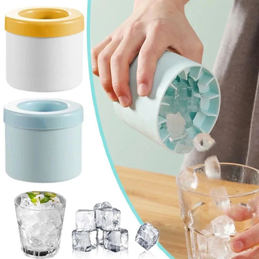 Molde de silicona para cubitos de hielo, cubo de hielo redondo, refrigerador casero DIY de verano, máquina de hielo con…