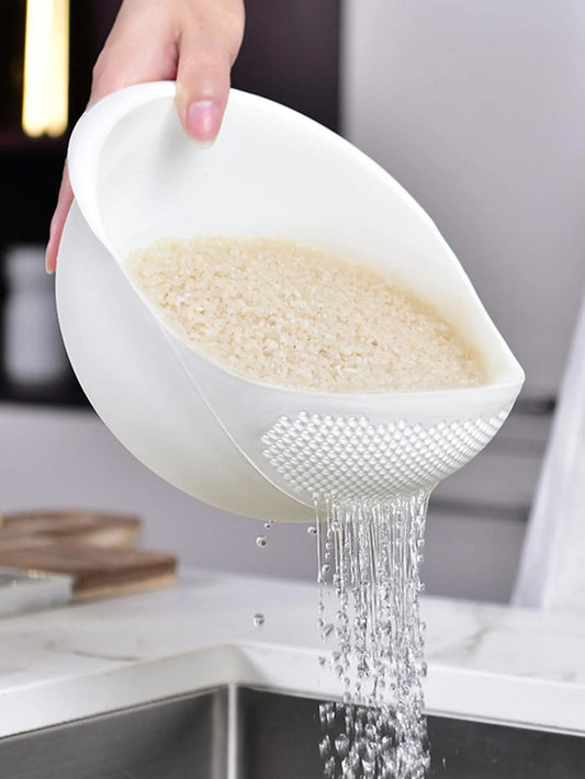 1/3 Uds.-colador tazón de arroz escurridor frutero cesta de drenaje de lavado con asa cesta de lavado organizador de co…